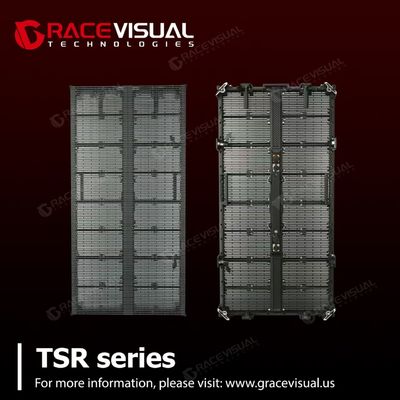 TSR Series P3.9-7.8mm Outdoor Transparent Led Display with 7680HZ high refresh rate for rental business or events