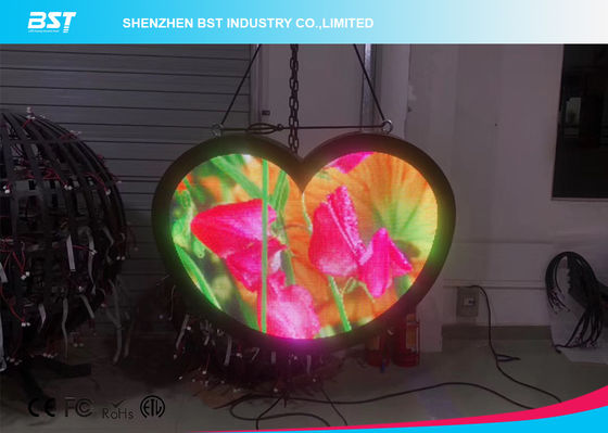 buy Heart Shape Flex LED Panel / Ultra Thin Flexible Display Screen 1000nits online manufacturer