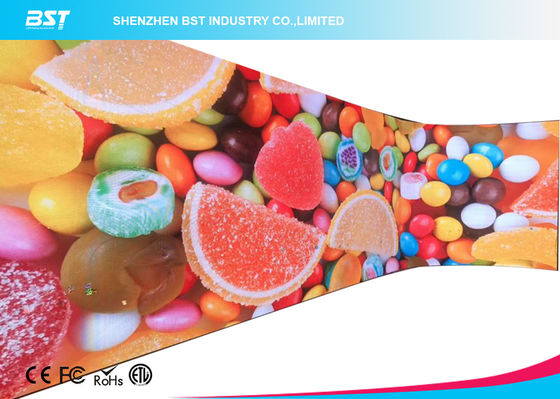 buy Multi Color Curved LED Screen Curtain Wall Large Wide View Angle 160° online manufacturer