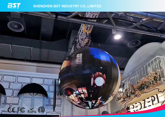 buy HD 1080P Flexible LED Video Screen Display , Ball Type LED Curved Display online manufacturer